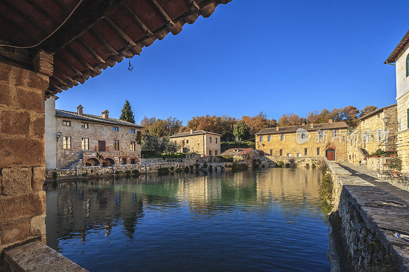 Bagno Vignoni，托斯卡纳，意大利